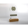 Branded Promotional STANDARD SHAPE ACRYLIC AWARD with Engraved Wood Base Award From Concept Incentives.