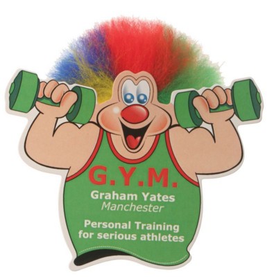 Branded Promotional KEEP FIT ADMAN CHARACTER with Full Colour Print Adman From Concept Incentives.