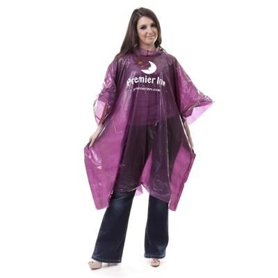 Branded Promotional DISPOSABLE PROMOTIONAL RAIN PONCHO Poncho From Concept Incentives.