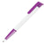 Branded Promotional ALBION GRIP BALL PEN in White with Purple Trim Pen From Concept Incentives.