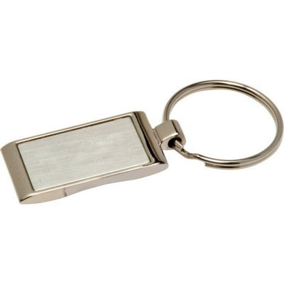 Branded Promotional RECTANGULAR ALLOY INJECTION KEYRING Keyring From Concept Incentives.