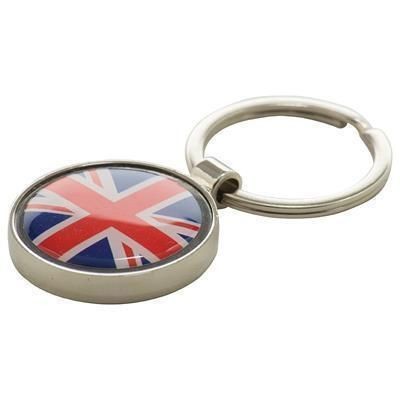 Branded Promotional ROUND ALLOY INJECTION KEYRING Keyring From Concept Incentives.