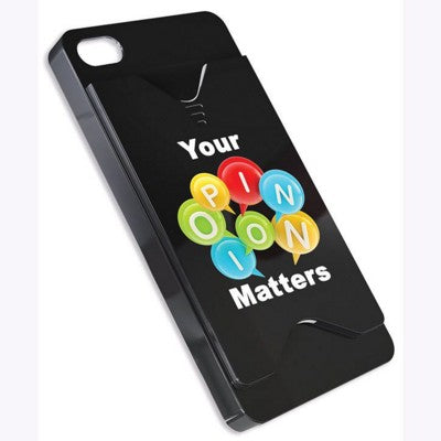 Branded Promotional IPHONE 5 CREDIT CARD CASE in Black Mobile Phone Case From Concept Incentives.