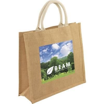 Branded Promotional MEDIUM JUTE BAG Bag From Concept Incentives.