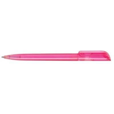 Branded Promotional ALASKA DIAMOND BALL PEN in Translucent Magenta Pen From Concept Incentives.