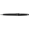 Branded Promotional ALPINE SILVER CHROME BALL PEN in Black with Silver Chrome Trim Pen From Concept Incentives.