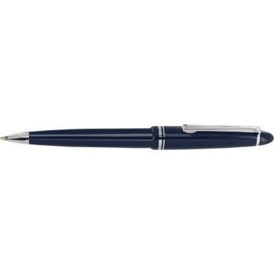 Branded Promotional ALPINE SILVER CHROME BALL PEN in Blue with Silver Chrome Trim Pen From Concept Incentives.