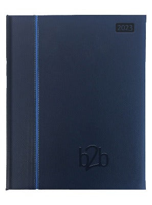 Branded Promotional ALLEGRO MANAGEMENT DESK DIARY in Blue from Concept Incentives