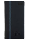 Branded Promotional ALLEGRO WEEK TO VIEW PORTRAIT POCKET DIARY in Black and Blue from Concept Incentives