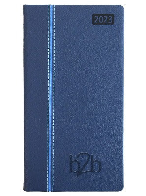 Branded Promotional ALLEGRO WEEK TO VIEW PORTRAIT POCKET DIARY in Blue and Light Blue from Concept Incentives