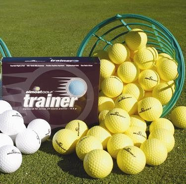 Branded Promotional ALMOST GOLF TRAINER GOLF BALL DOZEN BOX in Yellow Golf Balls From Concept Incentives.