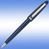 Branded Promotional ALPINE GOLD BALL PEN in Blue with Gold Gilt Trim Pen From Concept Incentives.