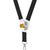 Branded Promotional ELLIPTICAL SNAP LANYARD in Black Lanyard From Concept Incentives.