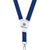 Branded Promotional ELLIPTICAL SNAP LANYARD in Blue Lanyard From Concept Incentives.