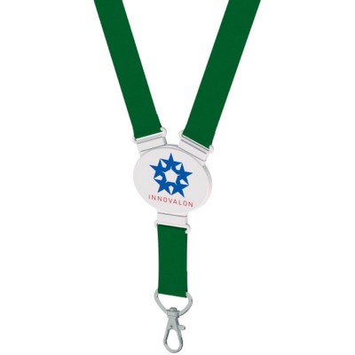 Branded Promotional ELLIPTICAL SNAP LANYARD in Green Lanyard From Concept Incentives.