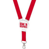 Branded Promotional ELLIPTICAL SNAP LANYARD in Red Lanyard From Concept Incentives.