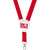 Branded Promotional ELLIPTICAL SNAP LANYARD in Red Lanyard From Concept Incentives.