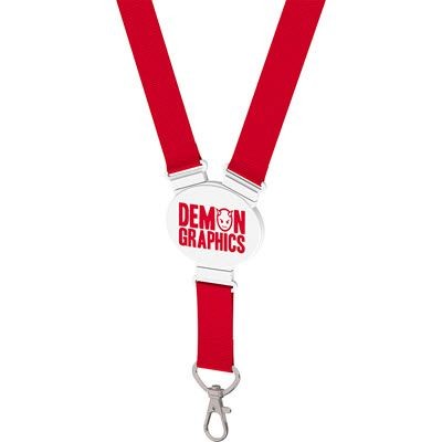 Branded Promotional ELLIPTICAL SNAP LANYARD in Red Lanyard From Concept Incentives.