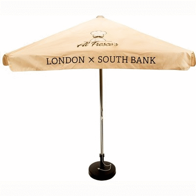Branded Promotional ALUMINIUM METAL FRAME PARASOL Parasol Umbrella From Concept Incentives.