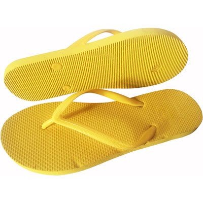 Branded Promotional PROMOTIONAL FLIP FLOPS in Yellow Flip Flops Beach Shoes From Concept Incentives.