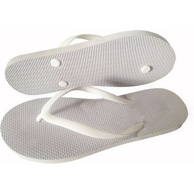 Branded Promotional PROMOTIONAL FLIP FLOPS in White Flip Flops Beach Shoes From Concept Incentives.