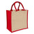 Branded Promotional AMAZON JUCO REUSABLE SHOPPER TOTE BAG with Red Handles & Gusset Bag From Concept Incentives.