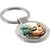 Branded Promotional MINERVA KEYRING in Silver Chrome Keyring From Concept Incentives.