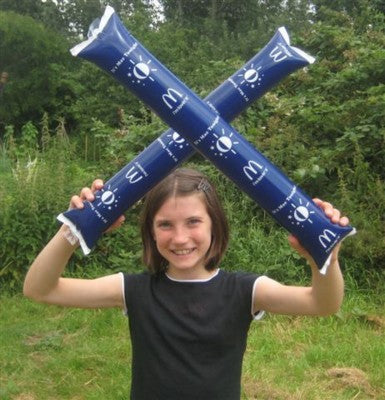 Branded Promotional INFLATABLE BANGER CLAPPER STICK Noise Maker From Concept Incentives.