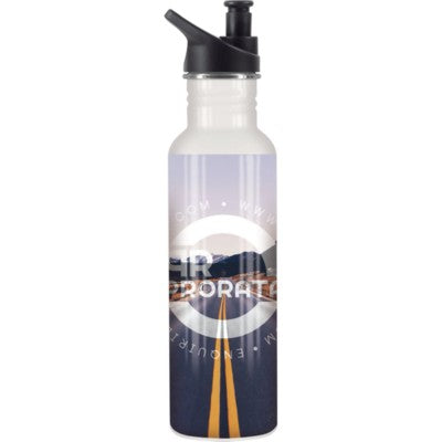 Branded Promotional MIAMI DRINK BOTTLE in White Sports Drink Bottle From Concept Incentives.