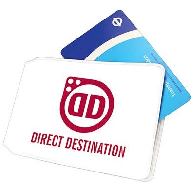 Branded Promotional OYSTER CARD HOLDER in White Season Ticket Holder From Concept Incentives.