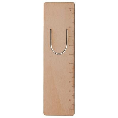 Branded Promotional BOMLER WOOD BOOKMARK & RULER Ruler From Concept Incentives.