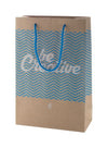 Branded Promotional CREASHOP M CUSTOM MADE PAPER SHOPPER TOTE BAG, MEDIUM Bag From Concept Incentives.