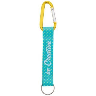 Branded Promotional CUSTOM MADE SUBINER POLYESTER KEYRING with Sublimation Printed Graphics on Both Sides Keyring From Concept Incentives.