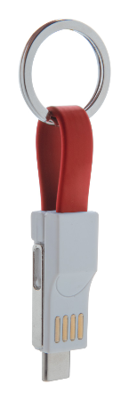 Branded Promotional KEYRING USB CHARGER CABLE HEDUL  in Red Cable From Concept Incentives.