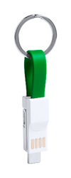 Branded Promotional KEYRING USB CHARGER CABLE HEDUL in Green Cable From Concept Incentives.