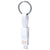 Branded Promotional KEYRING USB CHARGER CABLE HEDUL Cable in White From Concept Incentives.