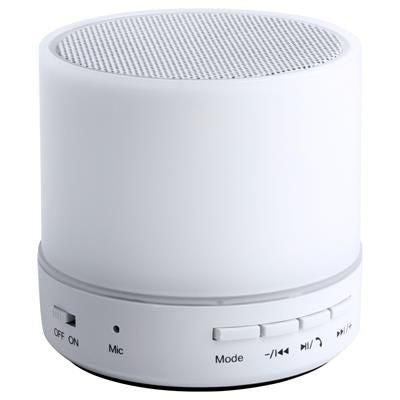 Branded Promotional BLUETOOTH SPEAKER STOCKEL in White Speakers From Concept Incentives.