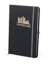 Branded Promotional NOTE BOOK KEFRON in Black and Grey Jotter From Concept Incentives.