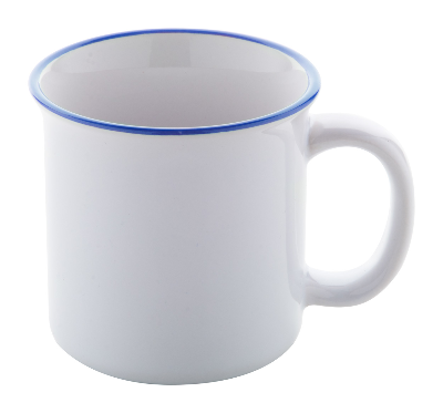 Branded Promotional GOVER VINTAGE SUBLIMATION MUG in Blue Mug From Concept Incentives.