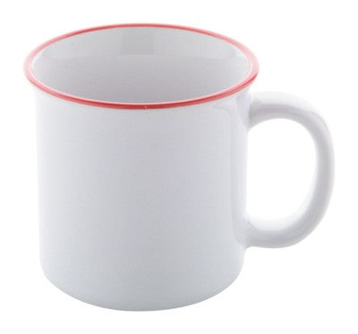 Branded Promotional GOVER VINTAGE SUBLIMATION MUG in Red Mug From Concept Incentives.