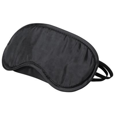 Branded Promotional ASLEEP TRAVEL EYE MASK in Black Eye Mask From Concept Incentives.