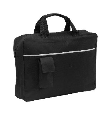 Branded Promotional KONFER DOCUMENT BAG in Black Conference Folder From Concept Incentives.