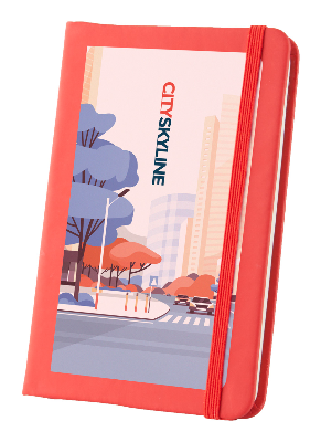 Branded Promotional KINE NOTE BOOK in Red Notebook from Concept Incentives.