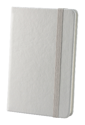 Branded Promotional KINE NOTE BOOK in Silver Notebook from Concept Incentives.