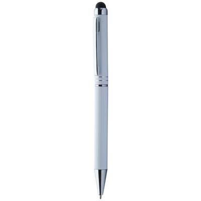 Branded Promotional NISHA ALUMINIUM METAL BALL PEN AND TOUCH SCREEN PEN with Blue Refill Pen From Concept Incentives.