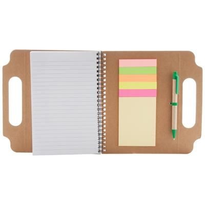 Branded Promotional MAKRON SPIRAL WIRO BOUND NOTE BOOK NOTE PAD in Natural Note Pad From Concept Incentives.