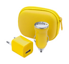 Branded Promotional CANOX USB CHARGER SET Charger in Yellow From Concept Incentives.