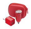 Branded Promotional CANOX USB CHARGER SET Charger in Red From Concept Incentives.