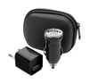Branded Promotional CANOX USB CHARGER SET Charger in Black From Concept Incentives.