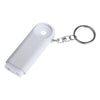 Branded Promotional KIPOR PLASTIC KEYRING with Shopping Trolley Coin & 2 LED Torch Keyring From Concept Incentives.